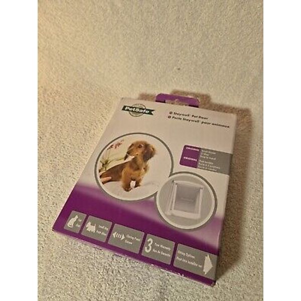 Staywell Petsafe Pet dog door cat flap Plastic Cover White Small 715EF New