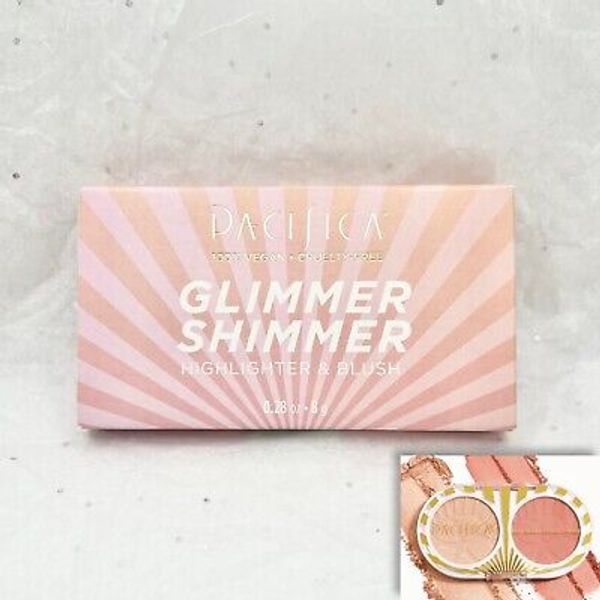 Pacifica Beauty GLIMMER SHIMMER Firelit Blush + Highlighter Duo 8g Full Size