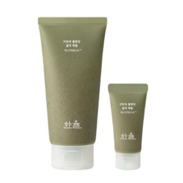 Hanyul Young Mugwort Mugwort Rice Cake Pack Foam 120ml + Portable Mini 15ml Cleansing Foam