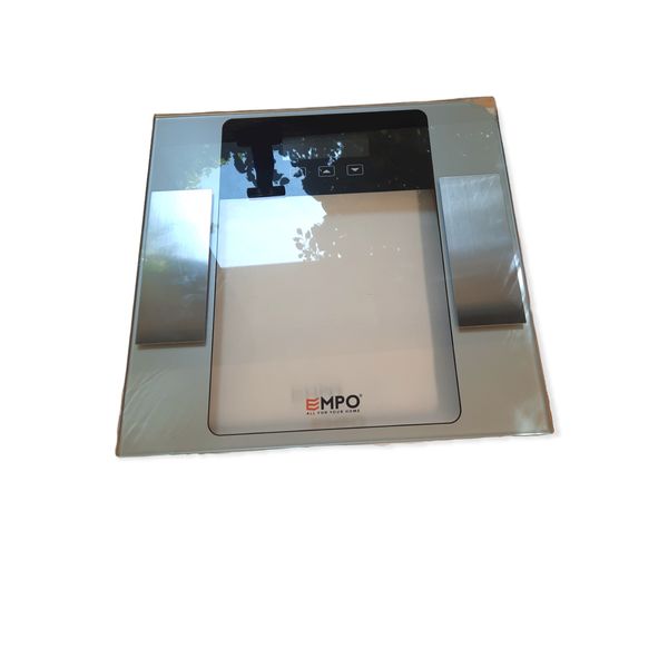 Empo Body Fat Scales with Tempered Glass, Silver, NOT WORKING / DAMAGED