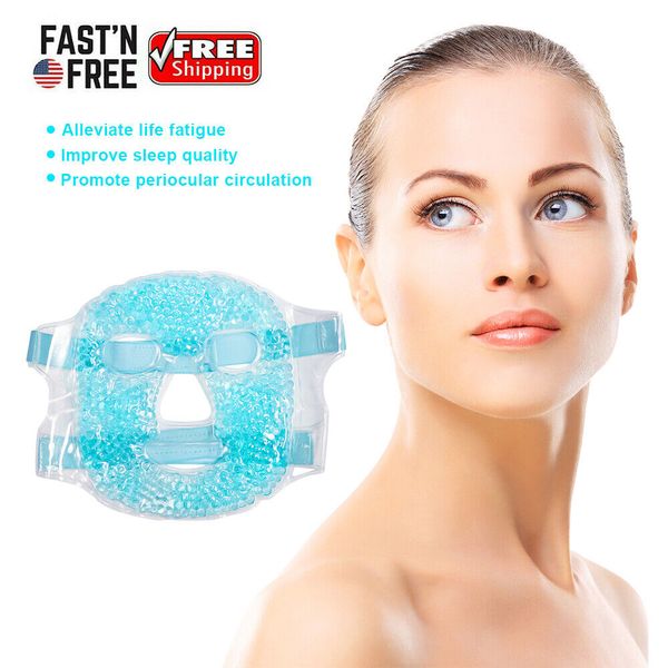 Therapy Gel Bead Full Face Mask Hot Cold Compress Ice Pack Therapy Reusable 2022