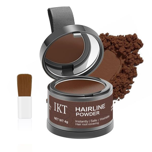 SUOFEIYA Hairline Powder Instantly Hairline Shadow,Root Touch Up Hair Powder Root Cover Up Hairline Shadow Powder Stick Thinning Hair for Bald Spots, Beard Line (medium brown)