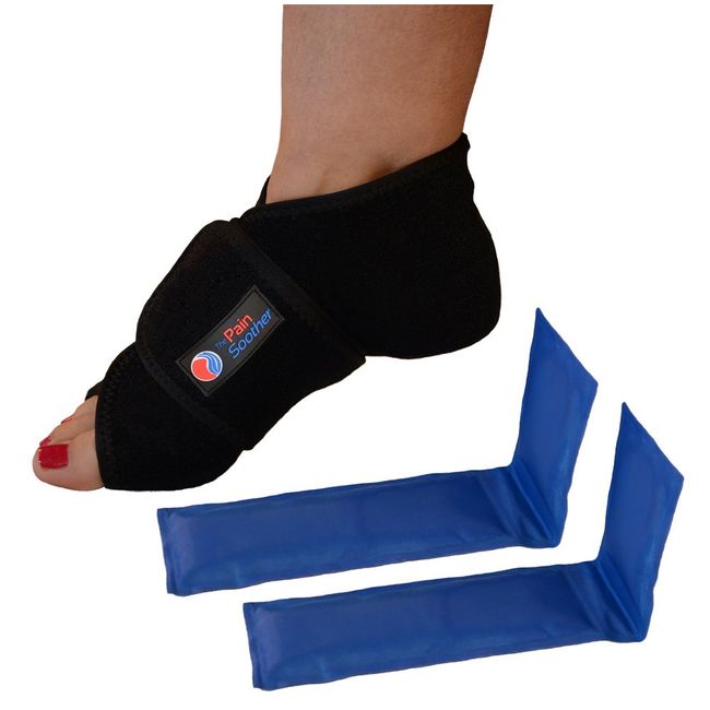 Reusable Hot Foot & Cold Ice Pack Wrap for Plantar Fasciitis, Heel Spurs, Arch Pain, Sore Feet, Swelling - Two Sizes - HSA or FSA Eligible