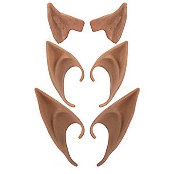 Brown Elf Ears,Cosplay Fairy Pixie Elf Ears,Silicone Soft Pointed Tips Cosplay Ears,Halloween Christmas Anime Party Dress Up Costume Masquerade Themed Party Accessories