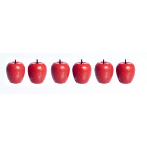 Dollhouse Miniature Red Apples Pkg of 6