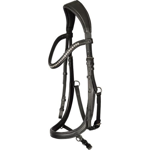 Harry's Horse Anatomic Crystal Bridle - Full/WB - Black