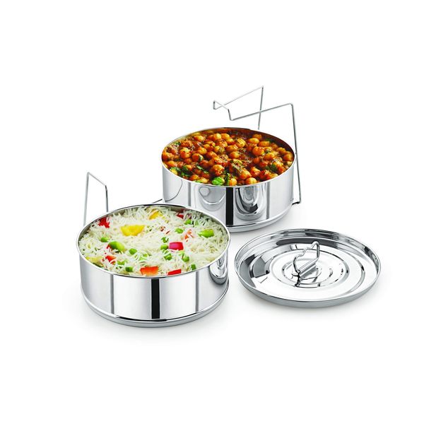 Stackable Stainless Steel Insert Pans - 6QT- Inserts for Instant Pot - Pan for Instapot - Accessories for Instant Pot- FITS 6 QT & Above - Pressure Cooker Steamer Pan Accessories