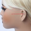 Body CAC Titanium 3PCS16G×8mm Internal Thread Labret Post, Flat Back Monroe Piercing Bars