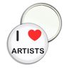 I Love Artists - 77mm Round Compact Mirror