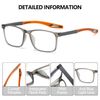 Fsread 3 Pack Reading Glasses for Men Sporty Style Blue Light Blocking Square Frames Lightweight Comfortable Readers +1.75