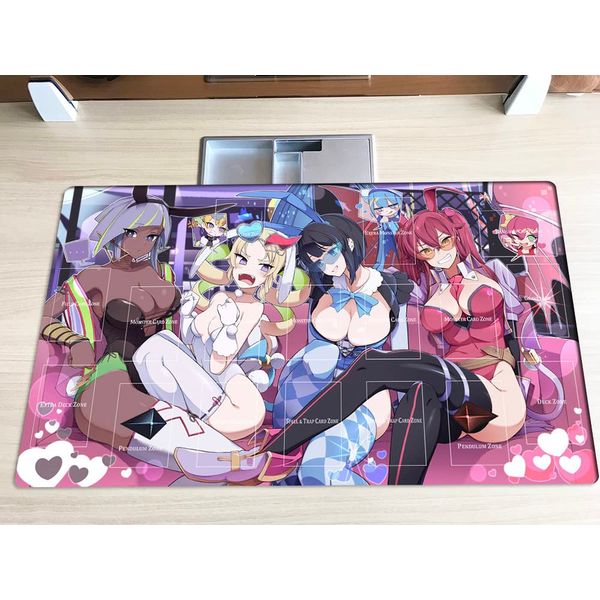 New Mlikemat Playmat Evil Twin Kisikil & Lilla TCG CCG OCG Trading Card Game Mat with Zones + Free Bag (ZD039-572-A)