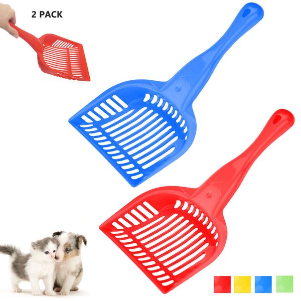 2-Piece Cat Litter Tray Scooper Set for Pet Kitty Box Poop Cleaning