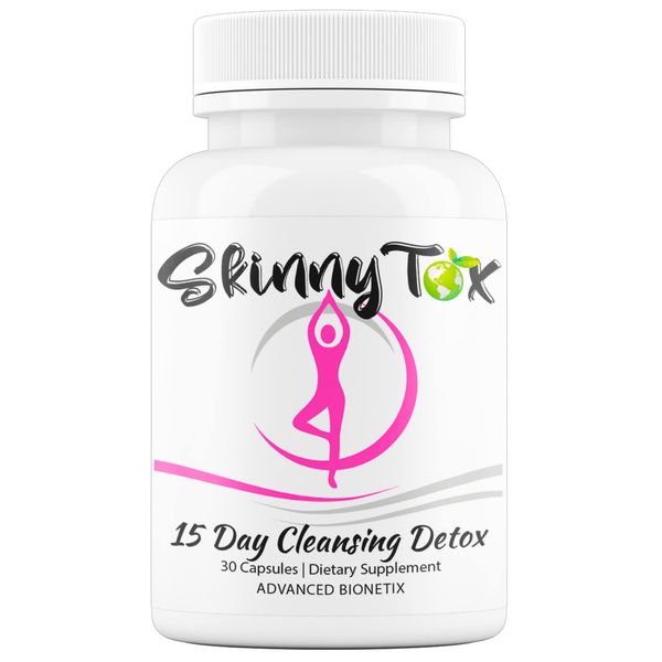 Skinnytox 15 Day Colon Cleanse Detox, Supports Healthy Bowel Movements Flushes Toxins, Boosts Energy. All Natural Weight Management w/ Probiotics. Formula Based on Clinical Research Safe Effective