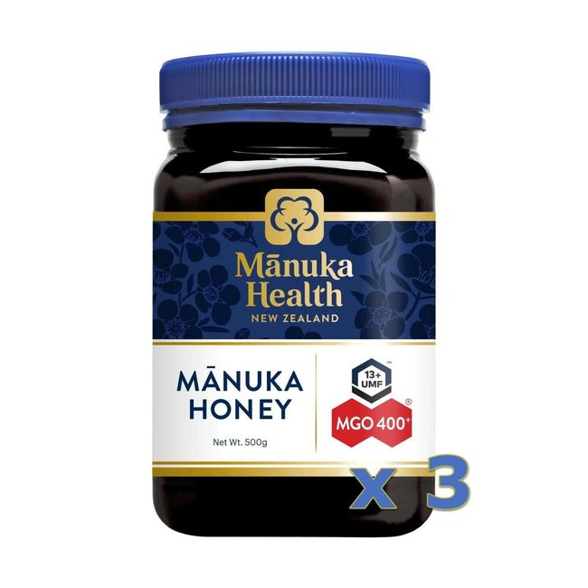 3 x Manuka Health Manuka Honey MGO 400+ 500g New Upgraded Version UMF 16+