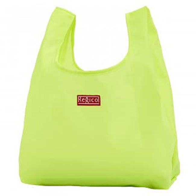 Wise Corporation Regico Shopping Bag Size Eco Bag, Neon Yellow, H 17.7 x W 11.8 inches (450 x 300 mm)