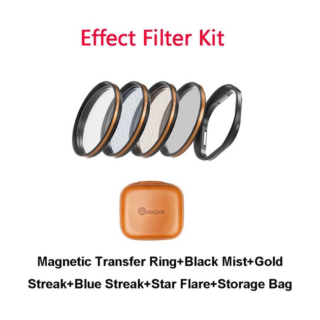 Fotorgear Professional Phone Filter Kit with Storage Bag For Xiaomi 12S  Ultra Phone Case 52mm CPL/ND/star/Black Mist filter