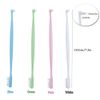 HRASY Orthodontic Toothbrush Double-Ended Interspace Brush V-Trim Toothbrush and Tiny Small Soft Trim Head End Tuft Toothbrush for Braces and Teeth Detail Cleaning, 4 Pieces (4 Colors)