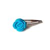 Turquoise rose hair clip accessory azure barrette