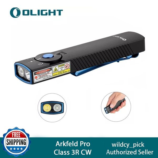 Olight Arkfeld Pro Class 3R CW Flashlight 1300 Lumens with UV Light & Laser