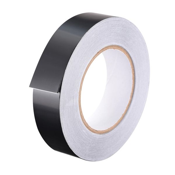 sourcing map Aluminum Foil Tape Black Matte Tape Non Reflective 30mmx50m/164ft for HVAC, Sealing, Patching Hot and Blocking Light