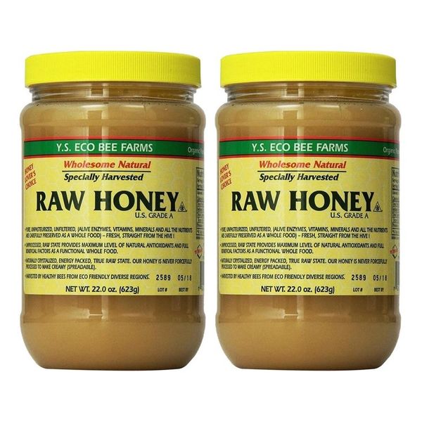 Y.S. Eco Bee Farms YS Raw Honey Honey 22oz(623g) 2 Packs, 623g, 2 Packs