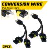 Conversion Wire H6054 to 9005 9006 Two Harness Head Light Adapter Plug Connector