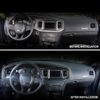 Carbon Dashboard Panel Gear Shift Box Cover Frame Trim Kit For Dodge Charger 15+