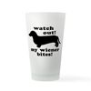 CafePress Bites Pint Glass, 16 oz. Drinking Glass