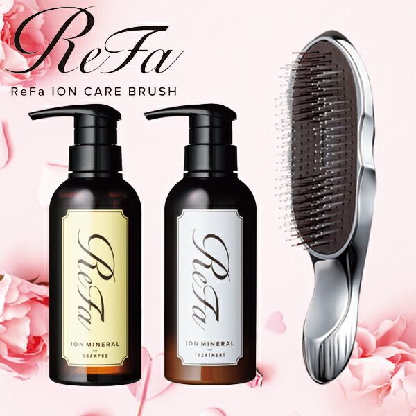 ReFa Ion Care Brush Hair Care Set RC-AK00A, AM00A, AI00A Ion Brush ReFa Ion Care Shampoo Treatment Set Scalp Hair Brush Pore Cleansing Shampoo Bath MTG Gift Present