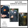 Mens Yellow Hanky Handkerchief Pocket Square Plain Satin Solid Wedding Accessory