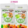 (2 Pack) ACV Gummies & Papaya Leaf Extract Gummies Premium Apple Cider Vinegar