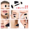 Jade Roller and Guasha Set for Face, Eyes and Neck Massaging - 100% Natural Jade (Black)