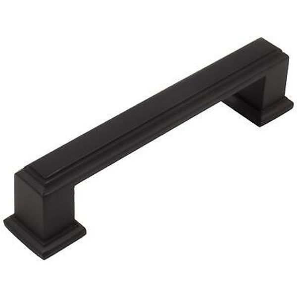 Metropolis Cabinet Pull, 96 Millimeters, Matte Black by Stone Harbor Hardware