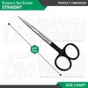 Supercut Iris Scissors 4.5″ Straight Dental Surgical Instrument German Grade