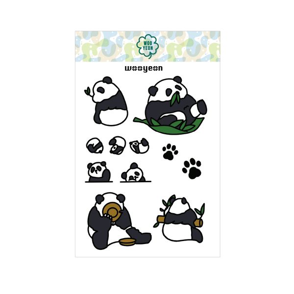 Fubao Panda Tattoo Sticker Dry Type C