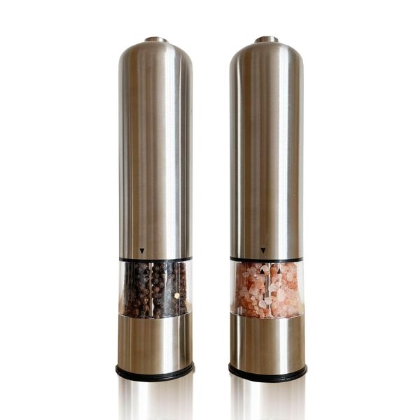 Professional Chef's Favorite Pepper Mill, Electric Salt Mill, Electric Mill, Spice, Pepper, Rock Salt, Black Pepper, Pepper Rounder (2)