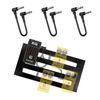 YFFSFDC 15cm Guitar Patch Cable for Guitar Effector Noise Reduction with L-L Plug (Black) (3 Pack)