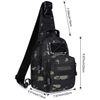 G4Free Lightweight Tactical Assault Small One Strap Sling MOLLE Backpack (H-CP Black)