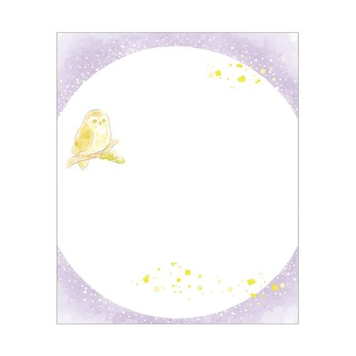 Kamiiso SAIEN No. 3057 Lucky and Butsu Kaishi, Owl, 6.9 x 5.7 inches (175 x 145 mm), Pack of 20