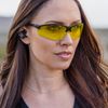 Walker's Tanker Open Frame Shooting Glasses Amber w/CASE