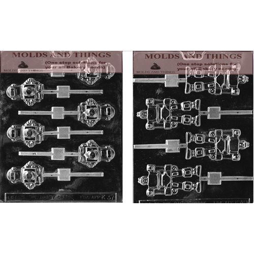 Robot Transformers lolly chocolate candy mold © Molding Instruction + 50 lollipop sticks