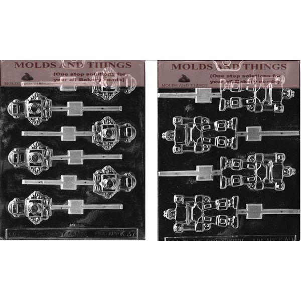 Robot Transformers lolly chocolate candy mold © Molding Instruction + 50 lollipop sticks