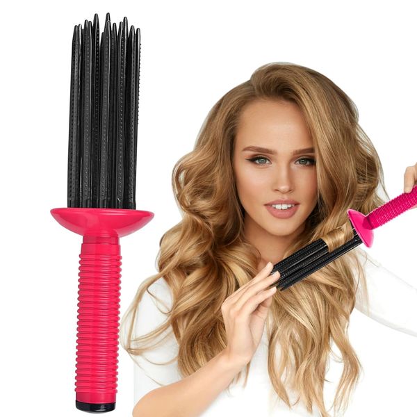 Lockenbürste, Hair Curler, Curly Hair Brush, Curling Roll Comb, Locken Bürste, Hair Curler Fluffy Curling Roll Comb, Bürste Curl Brush, Curl Brush, Hair Rollers für Frauen, Zuhause, Reisen, Dating