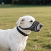 Dog Muzzle, Breathable Mesh, Adjustable Head Strap, Black and White
