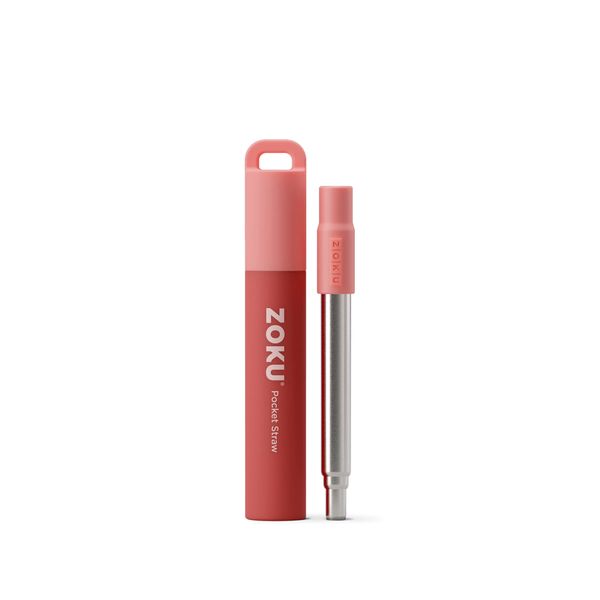 ZOKU TwoTone Pocket Straws RD Portable Straws