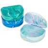 Practicon Marble Retainer Cases, Orthodontic Aligner Case, Mouth Guard Holder (3 Pack) Ocean