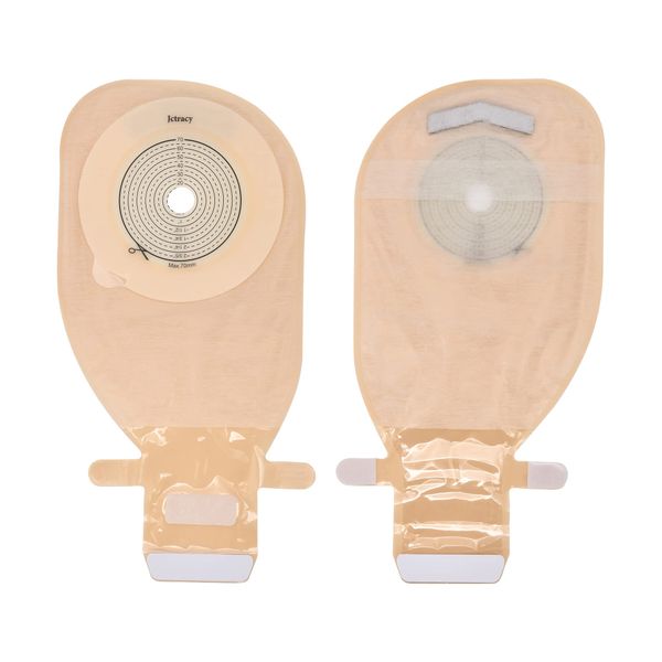 Jctracy Colostomy Bags,20PCS Ostomy Bags One-Piece Ostomy Supplies 20mm-70mm Cut to Fit Drainable Pouch with Closure for Ileostomy Stoma Care.