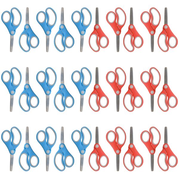 Westcott 55845 Right- and Left-Handed Scissors, Kids' Scissors, Ages 4-8, 5-Inch Blunt Tip, 30 Pack