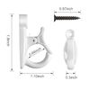 GEZIDEA Light Hanger Hooks,String Light Hooks,Screw-in Hooks for Hanging String Lights and Wire,Plants,Wind Chimes,White,20 Pack