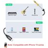 J&D USB Type C to 1/4" TS Guitar Audio Cable 6.6ft for iPhone iPad